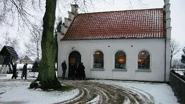 Billede Ingelstrup Kapel set fra syd ved vintertid